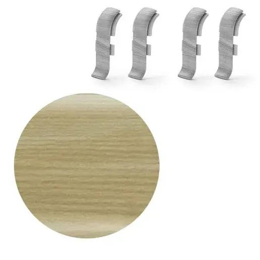 Spojka k soklu Naturel popolavo pastelová , PVC dĺžka 0,5 cm, výška hrany 56 mm, NATNGTF79