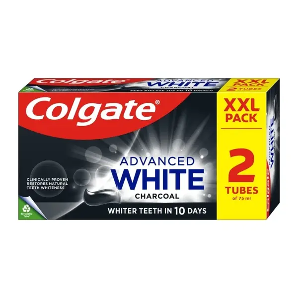 Colgate Advanced White Charcoal zubní pasta 2x75 ml duopack