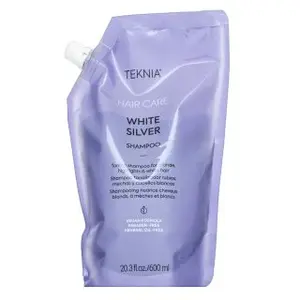 Lakmé Teknia White Silver Shampoo neutralizující šampon pro platinově blond a šedivé vlasy Refill 600 ml