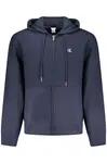CALVIN KLEIN MEN'S BLUE ZIP-UP SWEATSHIRT