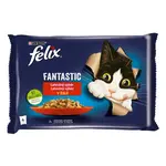 Felix Fantastic Kapsičky pre mačky králik, jahňacie v želé 4 x 85 g