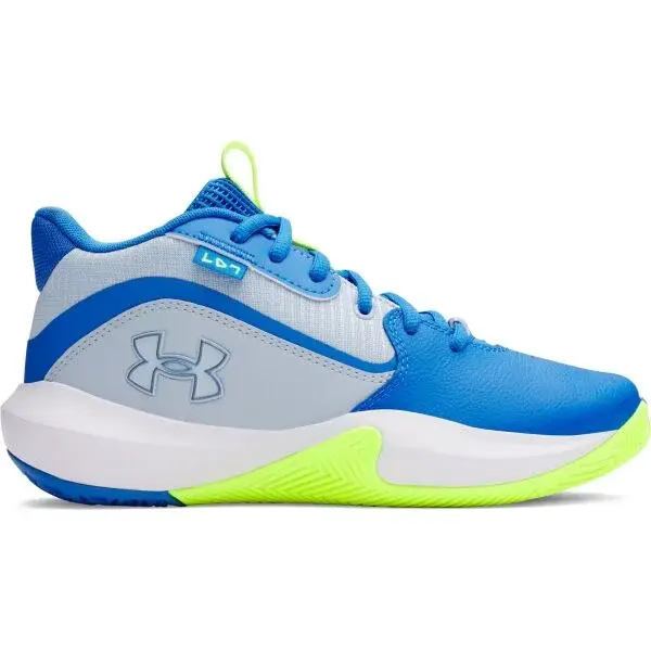 Under Armour GS LOCKDOWN 7 Dětské unisex basketbalové boty, modrá, velikost 38.5