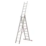 Univerzálny Trojdielny výsuvný rebrík VHR TS hliníkový, 3 x 9 priečok