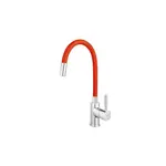 Novaservis Stojanková drezová batéria Ferro Flexi 70710 červená-chróm