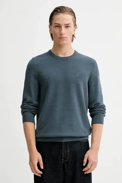 Bavlněný svetr Marc O'Polo pánský, modrá barva, 620502360074