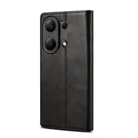 Lenuo Leather flipové pouzdro pro Xiaomi Redmi Note 13 Pro černá