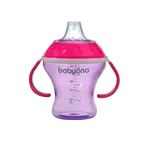 BABY ONO Hrneček netekoucí s měkkým náustkem Natural Nursing fialová 180 ml