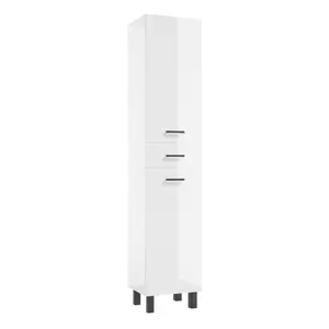 Vysoká skrinka do kúpeľne  NOVELTY C35 2D1S biely
