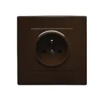 GP-1LZ Zásuvka jednoduchá s uzemnením hnedá