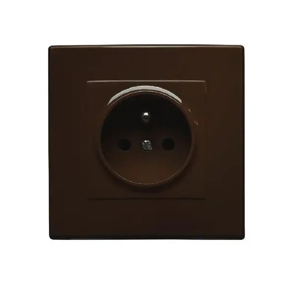 GP-1LZ Zásuvka jednoduchá s uzemnením hnedá
