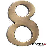 Cislo 3D bronz cesany 8 - 10 cm