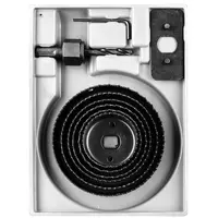 Vykružovače do dreva, s adaptérom, 51-102 mm, 9 ks, Drel