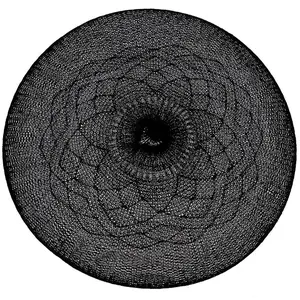 Plastové prostírání 38x0.3x38 cm černý