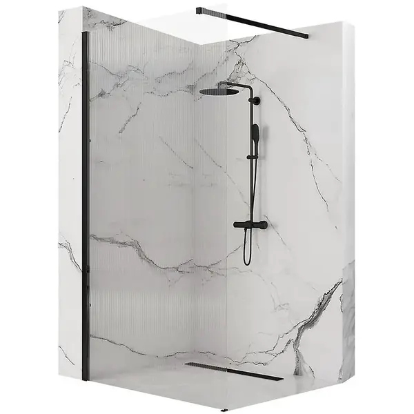 Sprchová zástěna Walk-in Aero Intimo Rea K4123 90x200 black