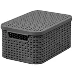 Košík S s vrchnákom Style 6l 205841 tmavošedý
