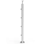 Stĺpik Atlanta 970 mm 4 priechodky podlahový oceľ nehrdz.