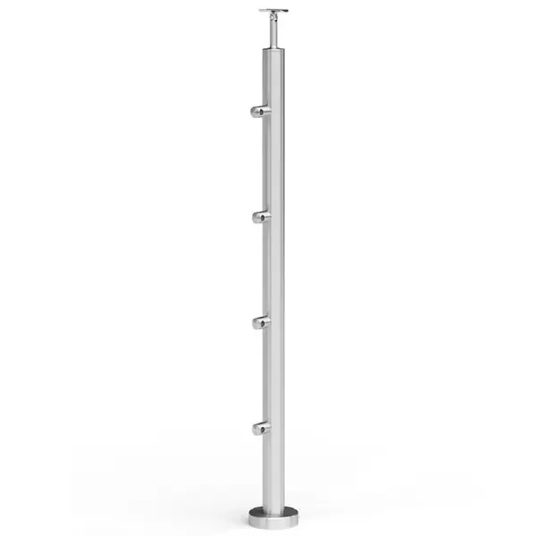 Stĺpik Atlanta 970 mm 4 priechodky podlahový oceľ nehrdz.