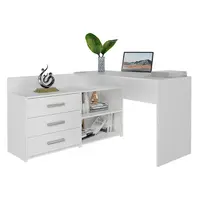 Psací stůl rohový Dany bílá/antracit