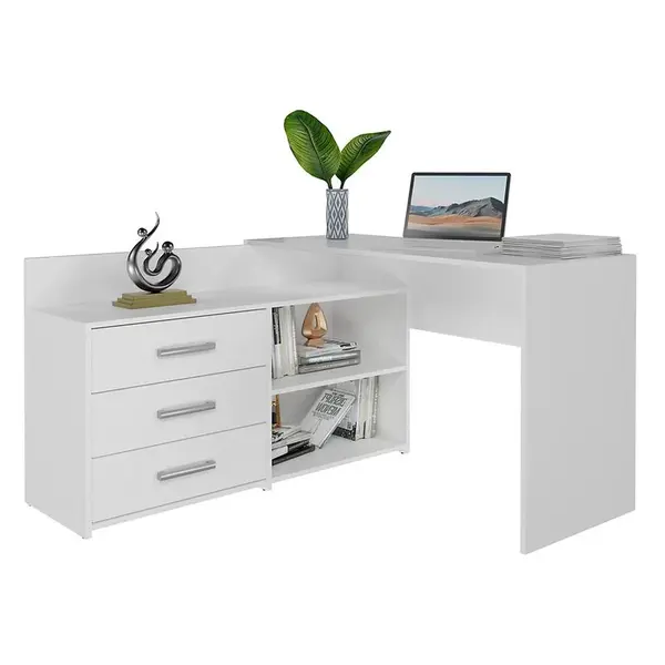 Psací stůl rohový Dany bílá/antracit