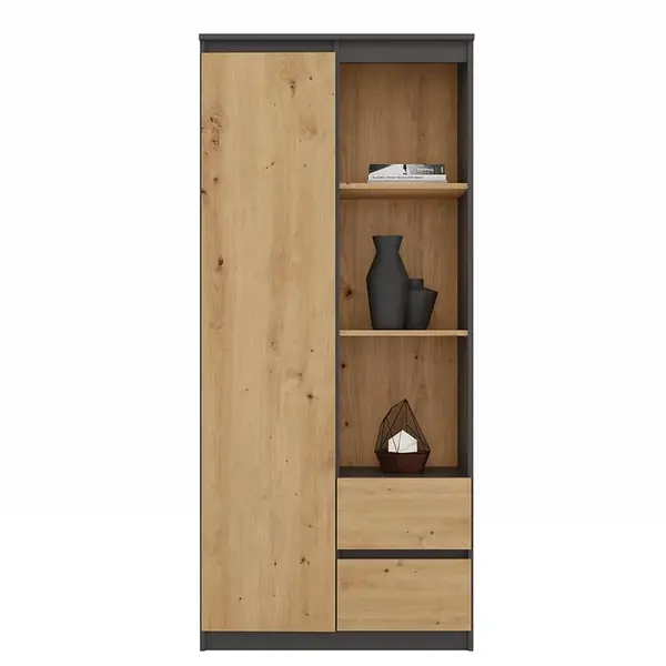 Regál kancelářská Rs-80 Bily antracit/artisan