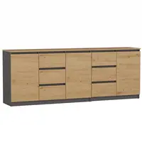 Komoda Costa 1d3s 2d3s antracit/artisan