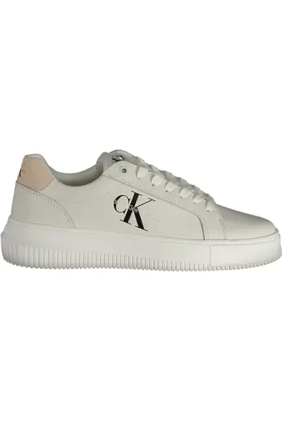 Calvin Klein Bright White/Whisper Pink Sneaker For Women / Girls