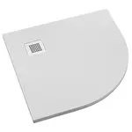 Vanička půlkulatá Kalait Smooth White 90x90x3,5 R55 3.3104-M2