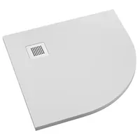 Vanička půlkulatá Kalait Smooth White 90x90x3,5 R55 3.3104-M2