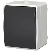 Vypínač univerzální na omítku Aqua Plus IP54 vodotěsný šedý