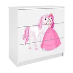 Detská komoda  Babydreams Biela – Princezná 2
