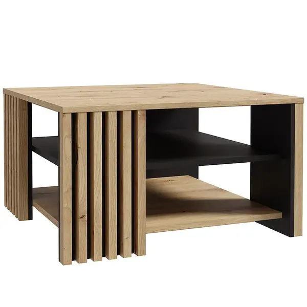 Konferenčný stolík 80x80 Zaandam dub artisan/čierna