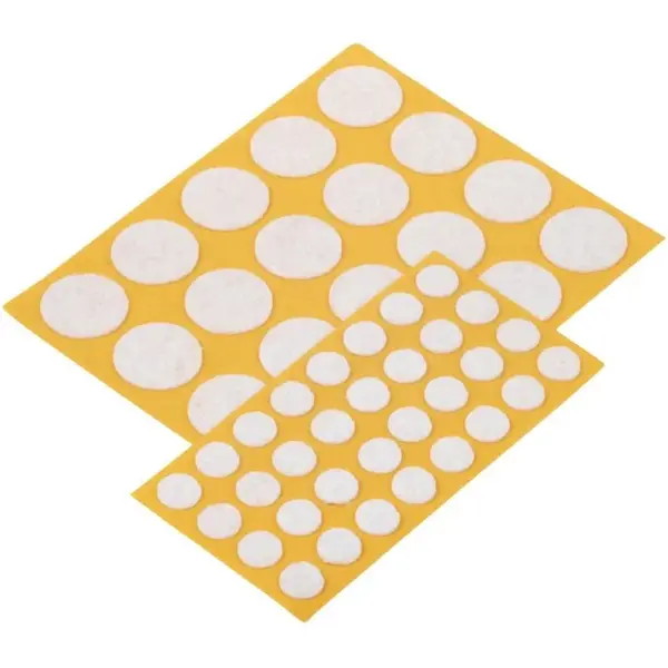 Sada bielych plstených podložiek 8 mm a 17 mm