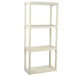 Plastový regál T60/4E écru 133x60x30 cm – 4 police/20 kg