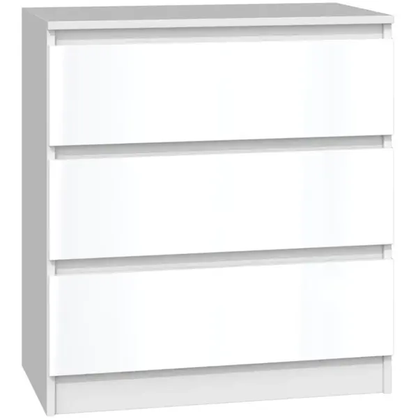 Komoda Malwa M3 Biely/Biely Lesk