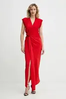 Šaty s příměsí hedvábí Victoria Beckham