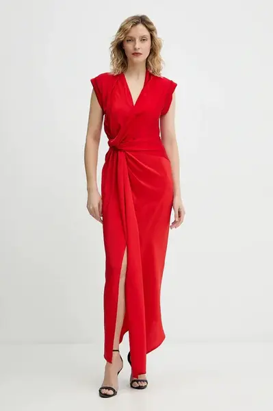 Šaty s příměsí hedvábí Victoria Beckham