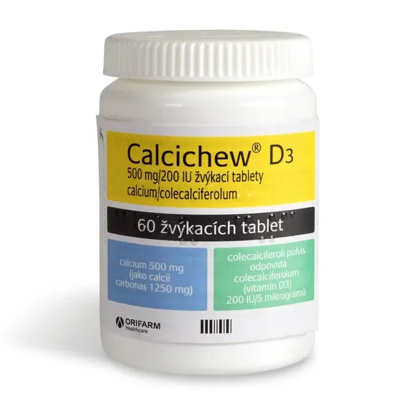 Calcichew D3 500 mg/200 IU 60 žvýkacích tablet