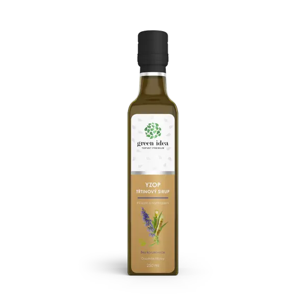 Green idea Yzop třtinový sirup 250 ml