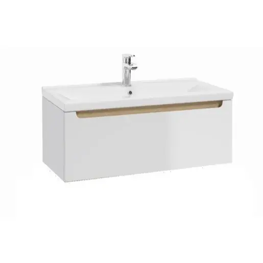 Kúpeľňová skrinka s umývadlom Naturel Stilla 80x30x45 cm biela STILLAD08005U3