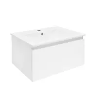 Kúpeľňová skrinka s umývadlom SAT B-WAY 59x30x45 cm biely lesk BWAY60WU4