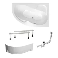 Asymetrická vaňa Laguna Fortuna Plus 170x100 cm akrylát pravá SIKOFO1700PANP