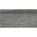 Schodovka Rako Quarzit tmavo sivá 30x60 cm reliéfna DCVSR738.1