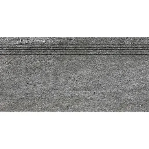Schodovka Rako Quarzit tmavo sivá 30x60 cm reliéfna DCVSR738.1