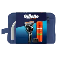 GILLETTE Cestovná sada ProGlide holiaci strojček + Fusion gél na holenie 200 ml + stojan