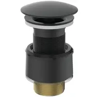 Neuzatvárateľný vtok J3291XG s krytkou pre umývadlá bez prepadu v čiernej farbe.