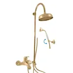 Vaňová batéria RAV Slezák LABE so sprchovacím setom 150 mm v zlatom prevedení L054.5/3Z