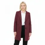 Burgundy Classic Striped Yups Coat