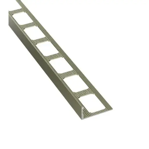 Lišta ukončovací "L" Havos champagne kartáčovaný, hliník elox, dĺžka 250 cm, výška hrany 10 mm, ALEKCH10250