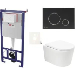Závesný WC set do ľahkých stien / predstenová SAT BREVIS SIKOSSBRTOR78K