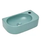 Umývadlo SAT Infinitio 40x21,5 cm zelená mat bez prepadu SATINF4021LGEM